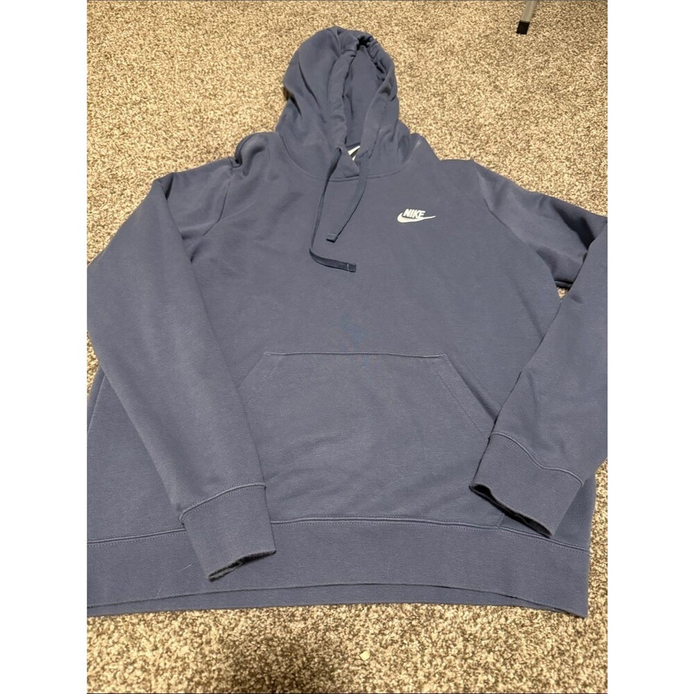 Nike Men's Slate Blue Hooded Pullover Sweatshirt